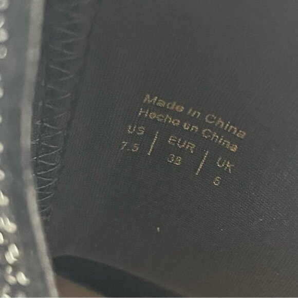 Aldo Rhinestone Crystal Embellished Mules Heels Black 7.5 - Picture 9 of 11